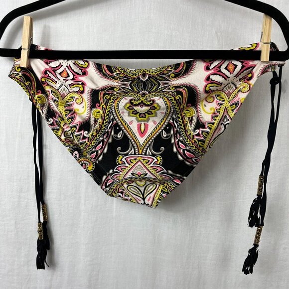 Ninety Six Degrees Bandeau Bikini Womens L/XL Gypsy Paisley Tassel Bohemian Boho - Picture 14 of 16
